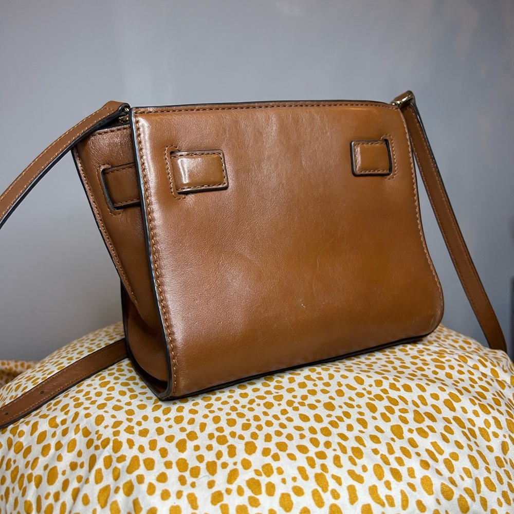 Michael Kors Brown Crossbody.  Worn, but still looks good. - Picture 6 of 11